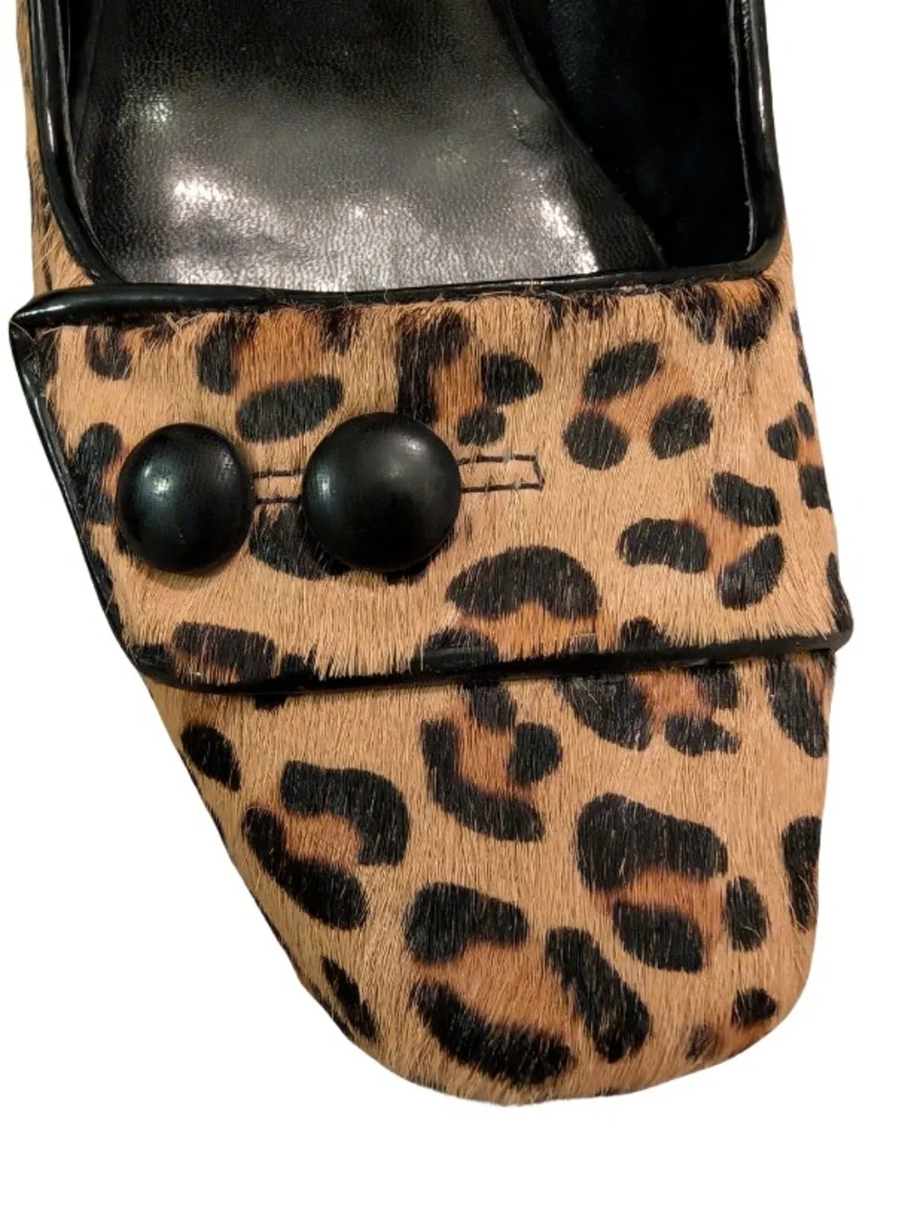 Franco Sarto Leopard Print Pumps in Tan and Black |  Ladies size 10